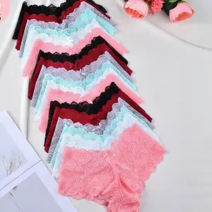 H   4 piece set of sexy lace panties with bowknots. Breathable, comfortable, stretchy,dresses women.thanksgiving outfit Merry Christmas Womenswear Soft Stylish Brief Seamless High Elasticity Seamless Underwear.dresses women.thanks