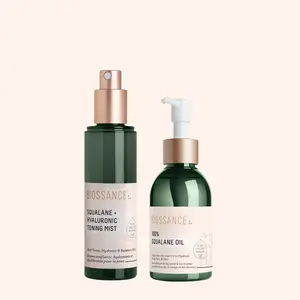 Biossance Head-to-Toe Hydration Duo-TikTok Exclusive Bundle- 100% Squalane Oil + Squalane + Hyaluronic Toning Mist – Hydrating, Plumping, Fast-Absorbing – For Dewy, Balanced Skin