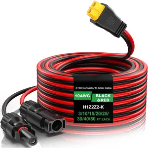 10AWG XT60 Solar - Solar to XT60  3 10 15 20 25 40 50FT Extension  for RV Power Station - 25Ft