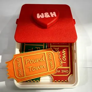 Custom Heart Twist Rotating Latch Storage Box, Home Organizer for Gift Packaging