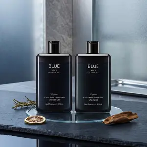 Men's Perfumed Scented Shampoo and Body Wash, 420ML Large Capacity, Refreshing Hair Care, Moisturizing Body, Gentle Skin, Long-Lasting Scent