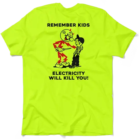 Remember Kids - Hi Visibility Yellow Work T-Shirt