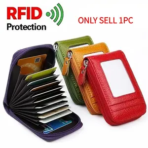 Multi-card Slot Card Holder, RFID Blocking Card Holder with Zipper, Rfid Blocking Pouch, Portable Card Case for Women & Men, Home Organizer for Daily Use, Card Bag