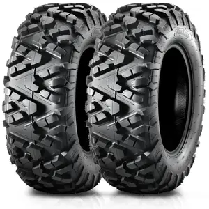 MaxAuto 27x9-14 Sport ATV/UTV Tires,20mm Depth Aggressive Tread Pattern Mud Sand Off-Road Tires, 6ply,Tubeless, Set of 2