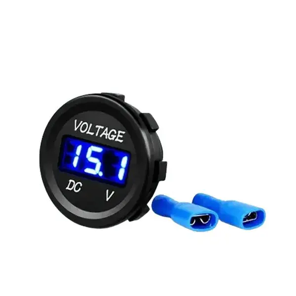 Nilight LED Digital Display Voltmeter Panel - Blue Battery Voltage Detector, Digital Automotive Tester for Cars, Trucks, Motorcycles, Jeeps, Electrical Measuring Tool Accessory