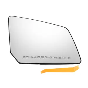 Car Rearview Right Passenger Side Mirror Glass Replacement W/ Backing Plate Heated White Glass for GMC Acadia 2007-2016 for Saturn Outlook 2007-2010 for Chevrolet Traverse 09-16