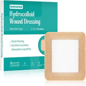 Amzfusfred Silicone Foam Dressing, Large Waterproof Bandages for Sensitive Skin Wound Care, Protects Sensitive Skin, Waterproof, Covers and Protects Wounds