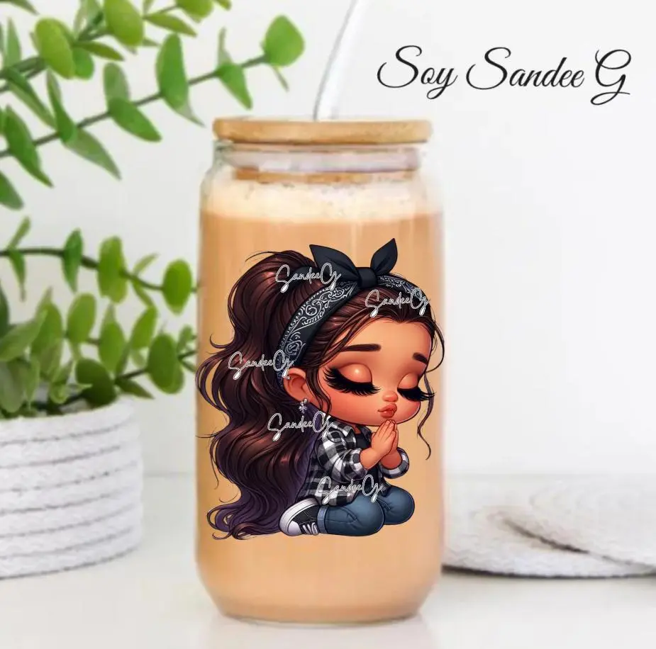 Praying Cutie - UVDTF Decal for cups/hard surfaces sticker Creative Craft Kit