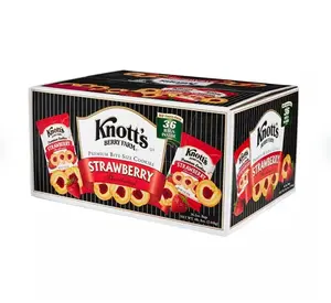 Knott's Berry Farm Strawberry Shortbread Cookies, 2 oz - 36 Pack Snack Traditional