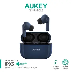 AUKEY TWS Wireless Bluetooth Earphone Blue Audio Earbud EP-M1S airpodspro2 airpods3generation