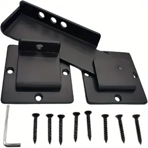 Heavy-Duty 7.5" Carbon Steel Gate Latch with Adjustable Padlock Holes - Perfect for Wooden Fences, Barn Doors & More