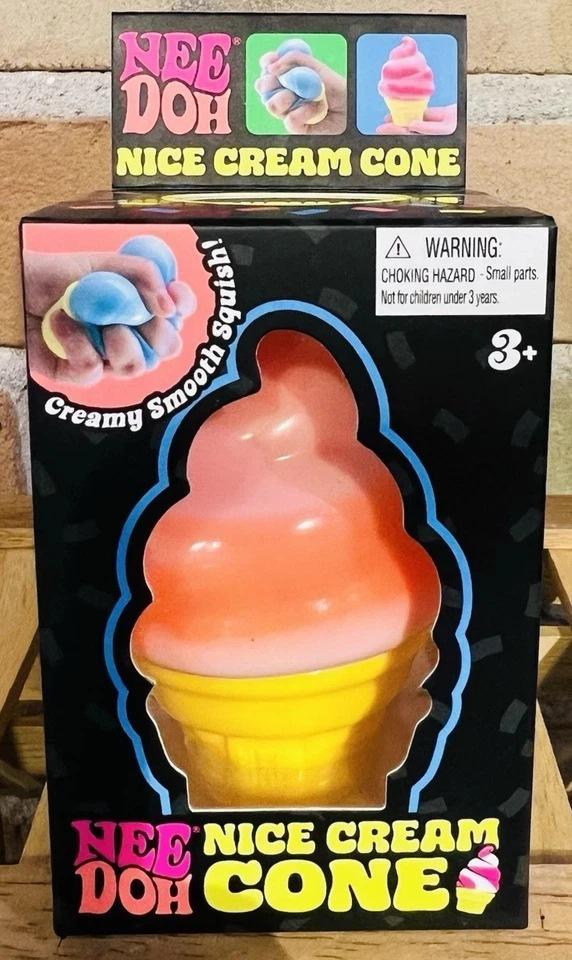 NeeDoh 2026 New Cube Lce Cream Cone Ice Cream Popsicle Pinch Music Decompression Toy Popsicle Ice Cream Pinch Music Limited Edition