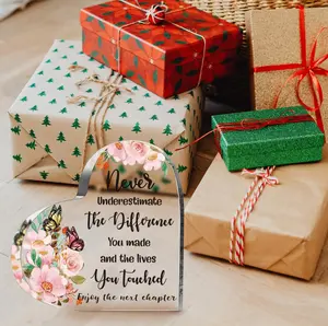 Retirement Gifts for Women, Acrylic Heart Sign Presents, New Joy Leaving Going Away Gifts for Teacher Nurse Coworker Boss Leader Manager Employee Colleague Friends
