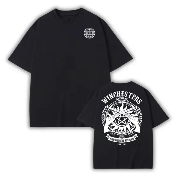 Supernatur4l Winchest3r Hunting Inc. Shirt – Family Doesn’t End with Blood, Saving People, Hunting Things, Gift For Men, Full Sizes Cotton Menswear