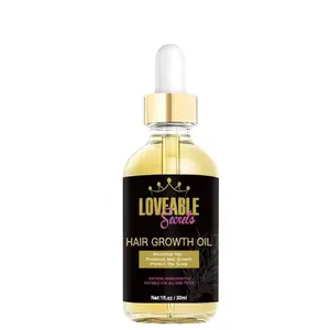 Loveable Secrets Rosemary Hair Growth Oil 30ml - Promotes Scalp Health Reduces Hair Loss & Stimulates Growth for Dry Damaged Frizzy Hair Care - Haircare