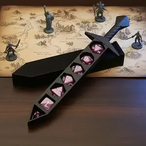 Durability Metal Dice Set, D&d Dice Storage Box, Home Decor Ornament, Game Room Decoration, Friend Gift, Multi-Faced Dice Collection, Polyhedral Dice Set