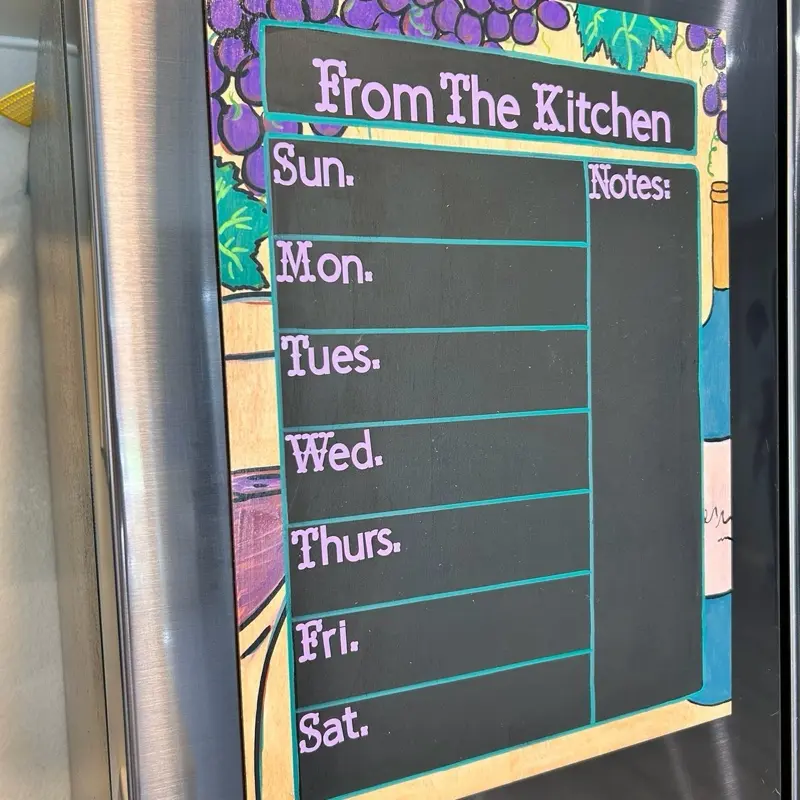 Vineyard Nights Menu Magnet (Chalk Board)