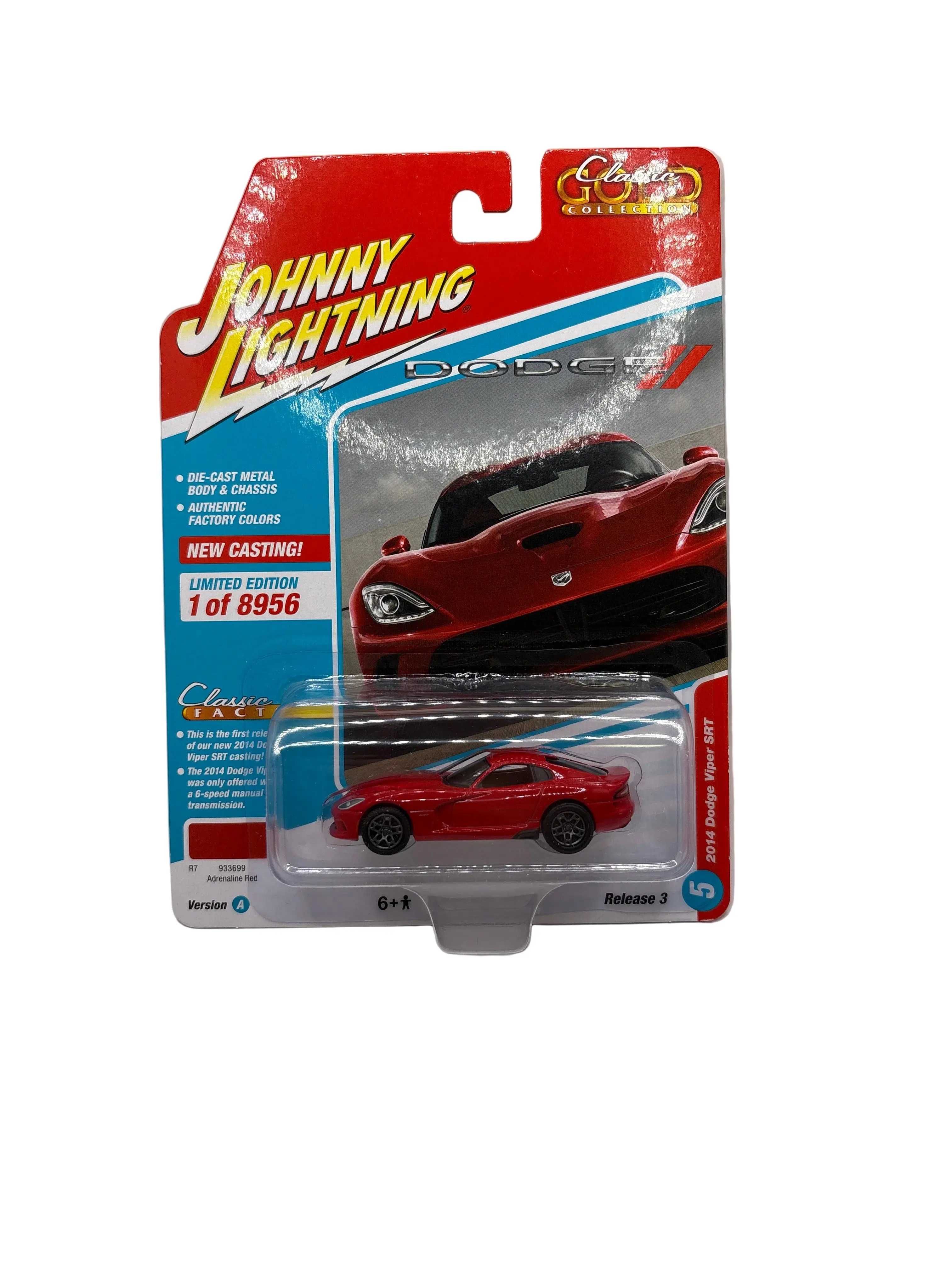 Johnny Lightning 2014 Dodge Viper SRT Diecast red