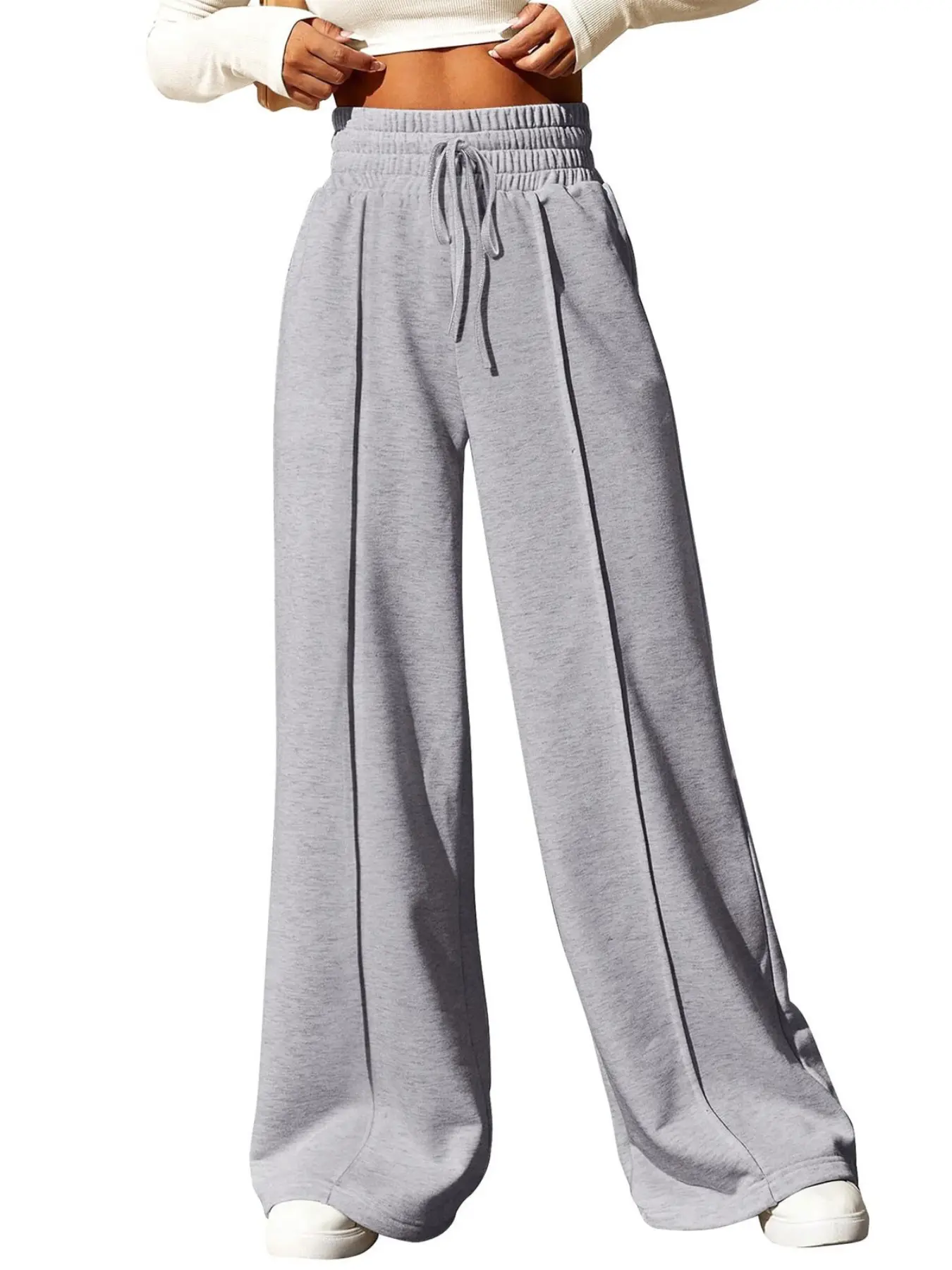 Women's New Style Loose Fit Straight Leg Sweatpants, Wide Leg Pants for Outdoor Dance Sports Casual Long Pants
