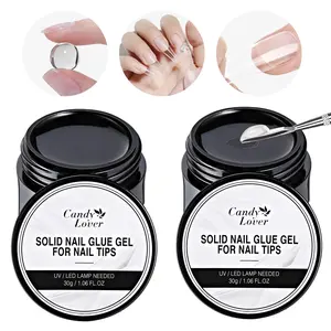 Candy Lover Solid Nail Glue Gel for Press-On Nails – 2 Pcs 15g – Strong Adhesion, Long-Lasting, and Easy to Use