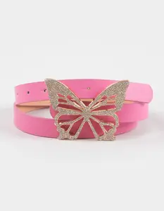 Butterfly Rhinestone Belt, Pink