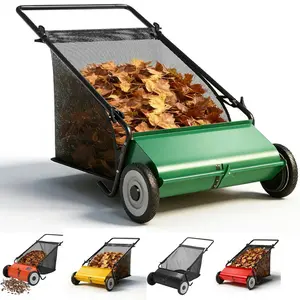 Push Lawn Sweeper,26 in Width Enhanced 4-Brush System, 7 ft Capacity Heavy Duty Steel Frame, Ideal for Yard and Garden Cleanup, Garden accessory