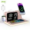 Acer 7-in-1 Wireless Charging Station - MagSafe Magnetic, LED Display with Lights, Bluetooth Time Sync Clock, Temperature Display, USB-A/USB-C Ports, Dual Charging for Smartphone, Smart Watch, Wireless Earbuds - Electronic Gift