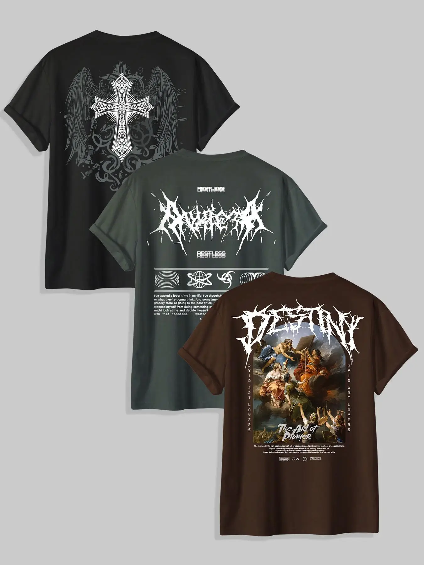 Men's Graphic Print Round Neck Tee, Regular Fit Casual Short Sleeve T-shirt, Men's Summer Top for Daily Wear