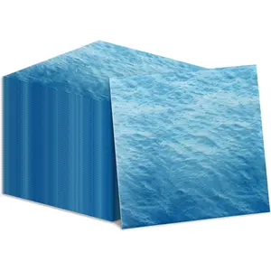 100Pcs 13 x 13inch Blue Ocean Wave Party Paper Napkins for Beach Ocean Sea Birthday Baby Shower Under the Sea Beach Pool Theme Decorations