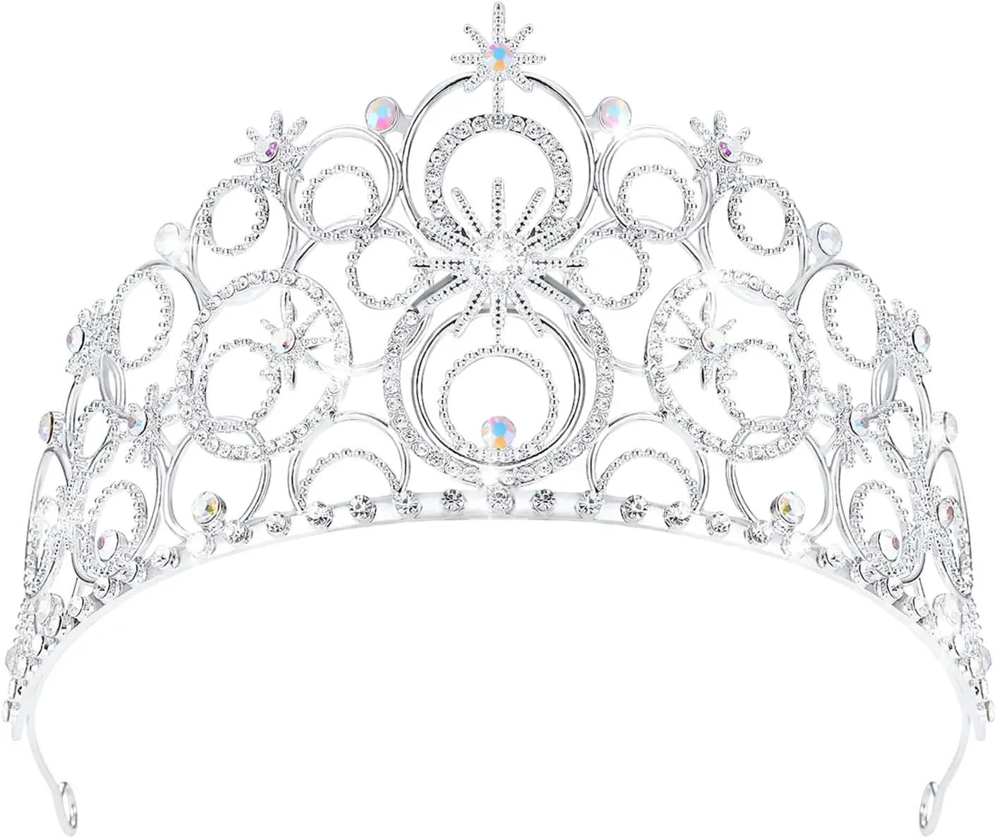 Crystal Bubble Tiara Crown Royal Queen Princess Headband for Women Bridal Wedding Prom Birthday Party Headpiece(Gift)