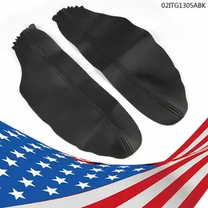 CROSSDESIGN Leather Front Door Panels Armrest Cover Fit For 2008-2012 Honda Accord Black US