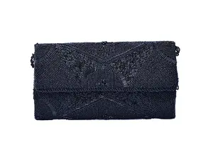 MAWC Handmade Beaded Purse Bag - Chic Vintage Handbag for Weddings, Special Occasions, Boho Chic Clutches, Sparkly Glamorous Bead Work, Stylish Unique Evening Bag
