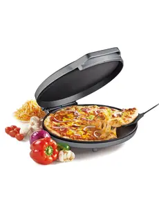 Betty Crocker Pizza Maker Plus, 12" Indoor Electric Grill, Nonstick Griddle Pan for Pizzas, Quesadillas, Tortillas, Nachos and more, 12" Electric Griddle for Delicious Meals, 1440W, BC-2958CS, Silver