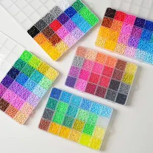 5 Series 24 Grid Bead Refill Packs, 3D Fusion Bead Set, 2.6mm Beads, Same Color as Mard, 300 Beads Per Grid, Multiple Styles Available