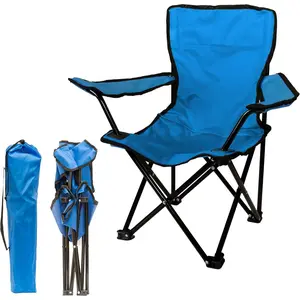 Kids Folding Chair, 100 lbs. Weight Capacity - Sapphire Blue