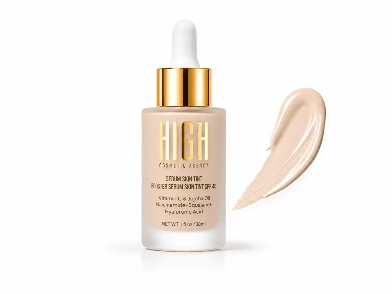 High Cosmetic Agency Booster Serum Skin Tint SPF 40 - Fair Lavender | Tinted Moisturizer with Niacinamide, Vitamin C & Hyaluronic Acid