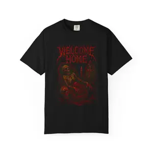 Welcome Home Graphic T-Shirt, Dead Thread Collective, Unisex, Band T-shirt, Underground, Halloween, Gore, Spooky, Skeleton, Flesh, Gothic
