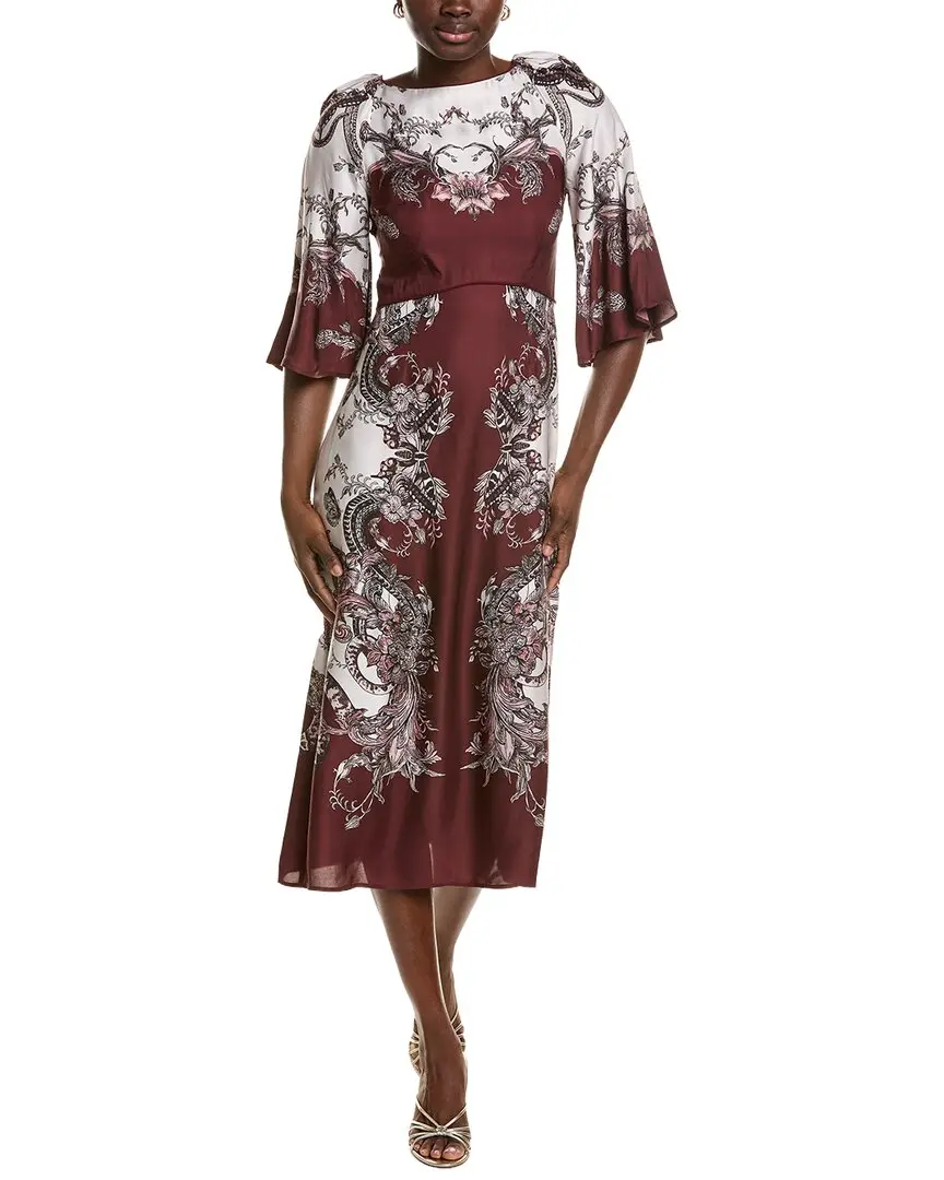 Marchesa Notte Garden of Eve Midi Dress