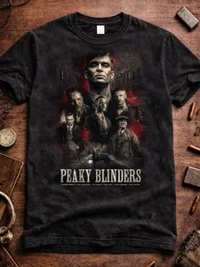Vintage Peaky Blinders Graphic Shirt, Tommy Shelby Gangster Collage Tee, British Crime Drama Streetwear, Dark Aesthetic Washed T-shirt, Unisex Oversized Tee, Gift for TV Show Fans, Trendy Graphic Tee, Crew Neck T-shirt, Gift for Men, Trending T-shirt