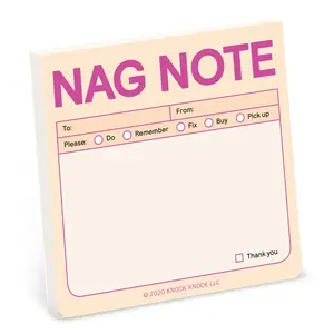 Knock Knock Nag Note Sticky Notes (Pastel Edition) by Knock Knock Knock Knock Nag Note Sticky Notes (Pastel Edition) by Knock Knock