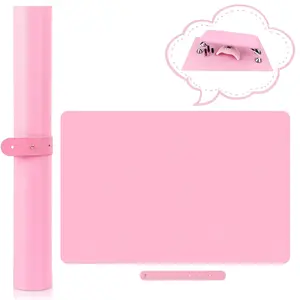 (MAT ONLY) Nail Art Table Mat, Nail Arm Rest Pad for Acrylic Nails, Soft Microfiber PU Leather Nail Mat for Table, Foldable Nail Hand Rest Pillow Manicure Pad, Acrylic Nail Desk Mat for Nail Cushion