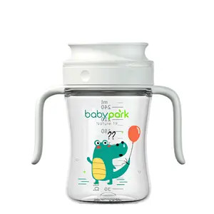 Babypark 360 Degree Children's Training Cup with Handle 8 Ounces Eco Friendly Bottle for Newborns Travel Friendly