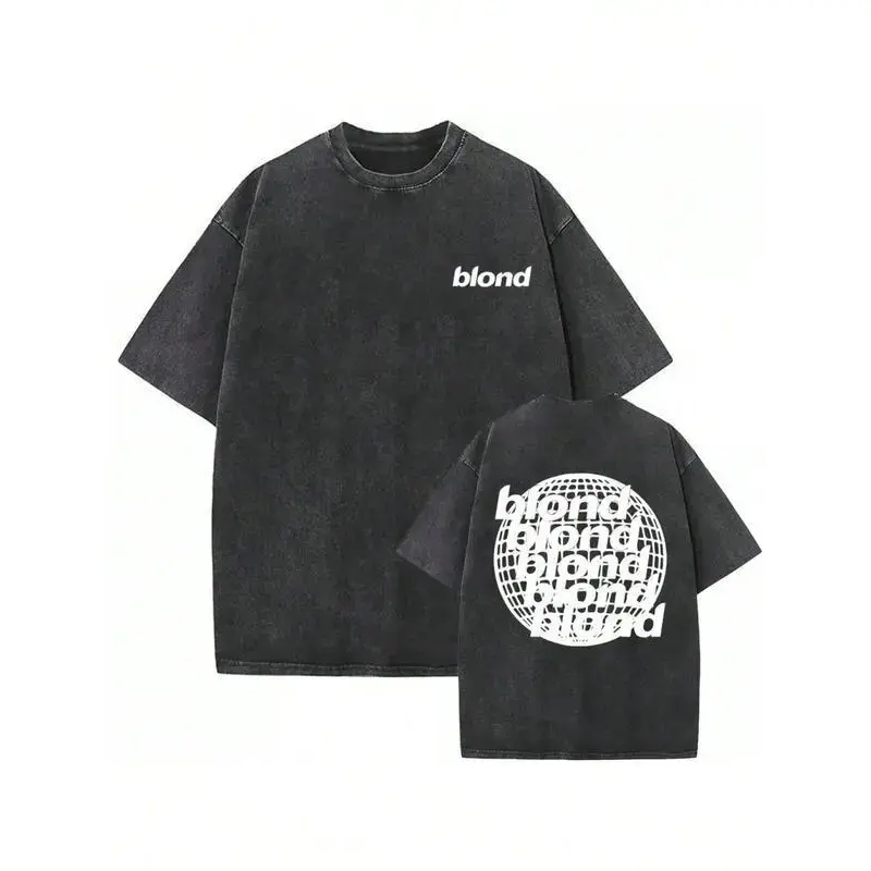 [Halloween Gift]Men Shirts Men'S Oversized Graphic T-Shirt, Washed Rapper, Frank Channel, Orange, Ocean, Blonde, Hip Hop, Fashion Streetwear, Vintage Men Clothesy2k,Vintage,Streetwear Christmas Thanksgiving gift,Cyber Monday
