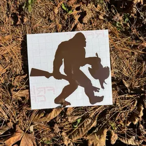 Turkey Hunting Decal, Sasquatch Turkey Hunter Decal