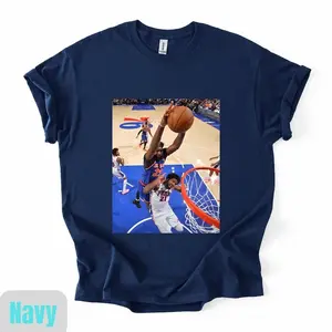 Mitchell Robinson Dunks On Joel Embiid T-Shirt, Basketball Tee, Gift for Fans