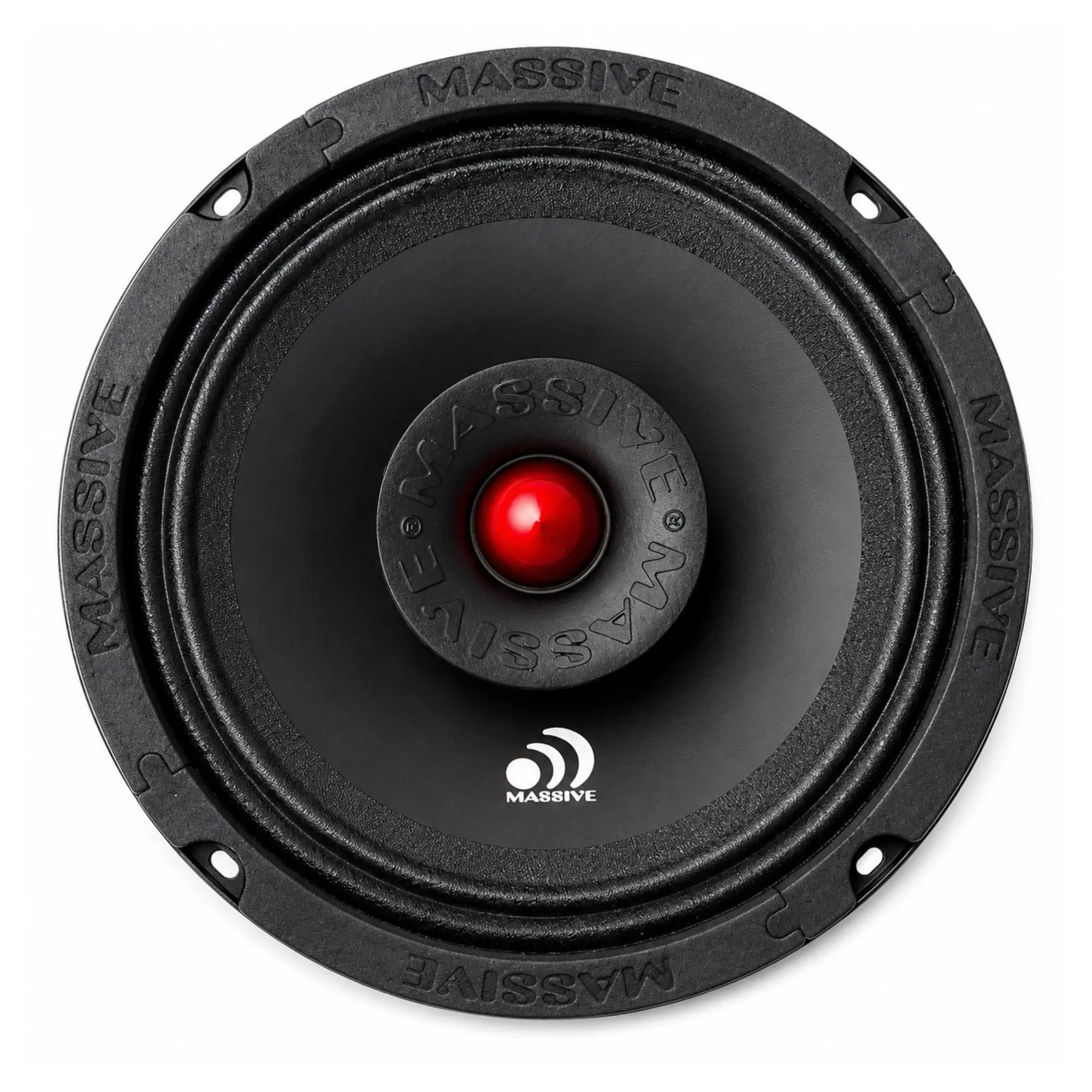 Massive Audio P65NTI 6.5" 4 Ohm Mid-Bass Pro Audio Coaxial Speaker 140 Watts RMS Weatherproof Neodymium Magnets TIL Voice Coils - Amplifier