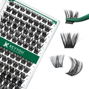 Lash Clusters,96 Pcs Cluster Lashes D Curl 10-18MIX DIY Lash Extensions Eyelash Clusters, Volume Wispy Individual Lashes Soft&Comfortable Easy DIY at Home(Y01,D-10-18MIX)