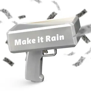 Money Gun Automatic Money Cash Toy Gun Make It Rain Money Shooter Gun for Parties,Club Events Christmas, Halloween, Birthday Parties, Weddings Fun Prop Money Gun for New Year Gift