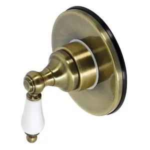 212 MAIN 3-Way Diverter Valve with Trim Kit - Traditional Solid Brass Bathroom Water Control Valve, ADA-Compliant, Easy to Install, Lever Handle