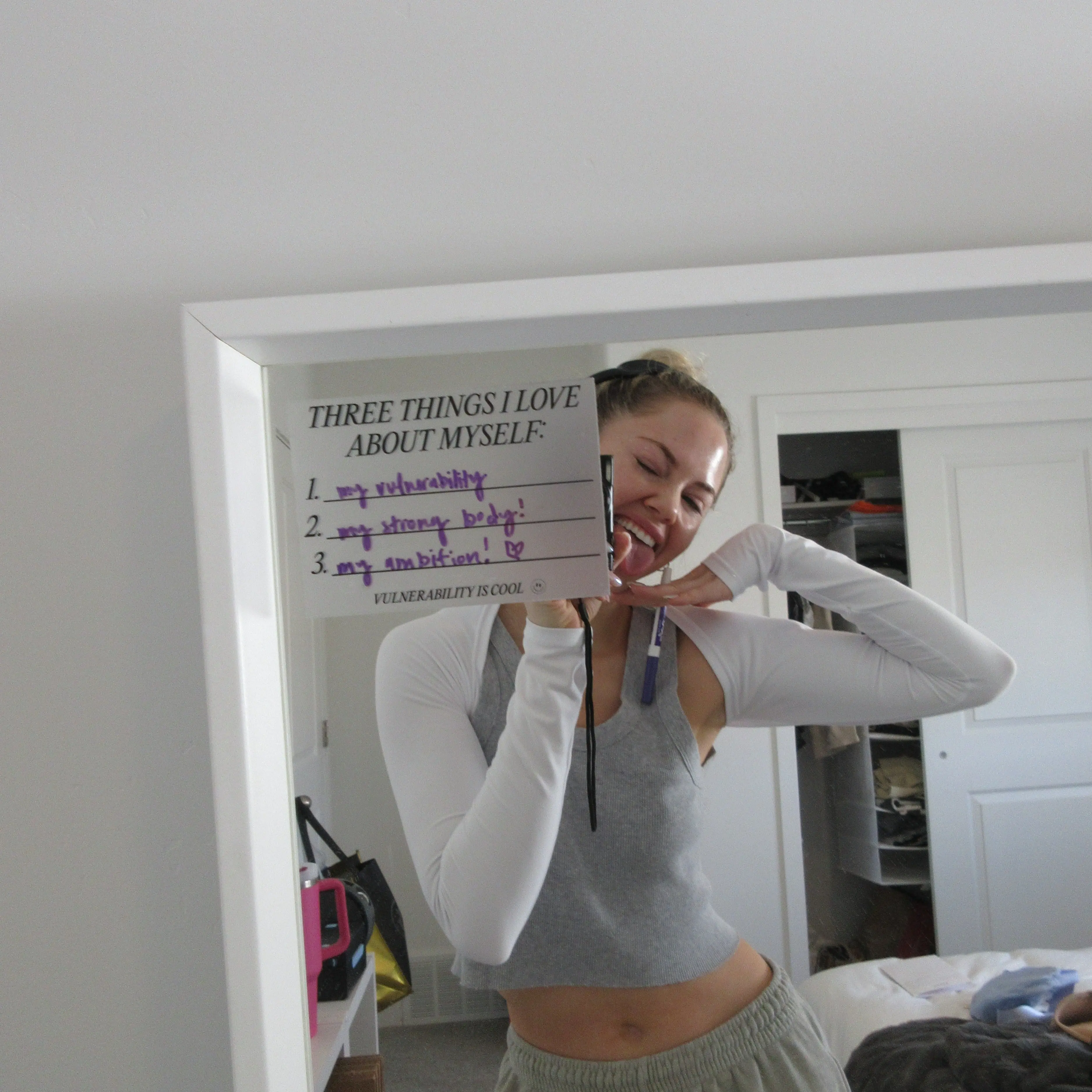 Three Things I Love About Myself Sticker + Expo Marker
